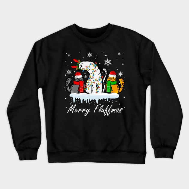 Cat merry fluffmas Crewneck Sweatshirt by tiranntrmoyet